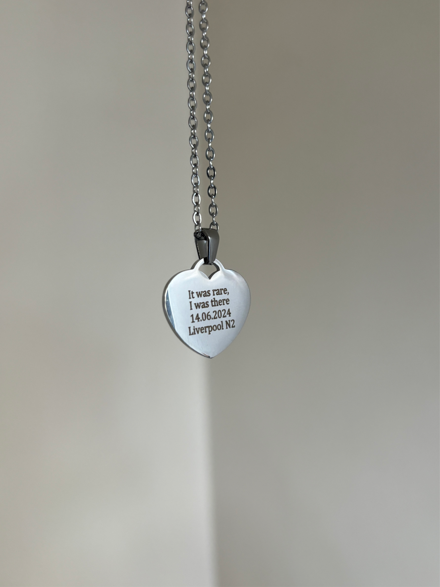 Personalised Engraved Heart Necklace