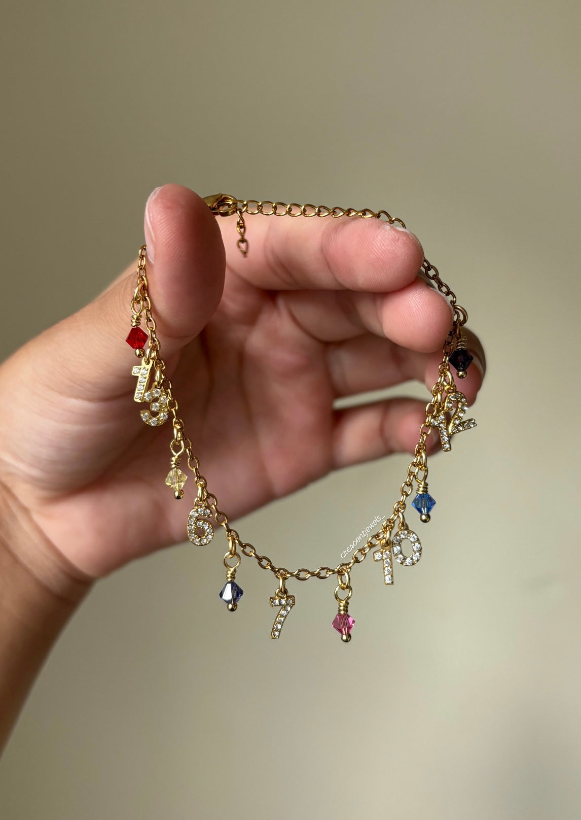 Boys of Tommen Rugby Numbers Charm Bracelet/Necklace