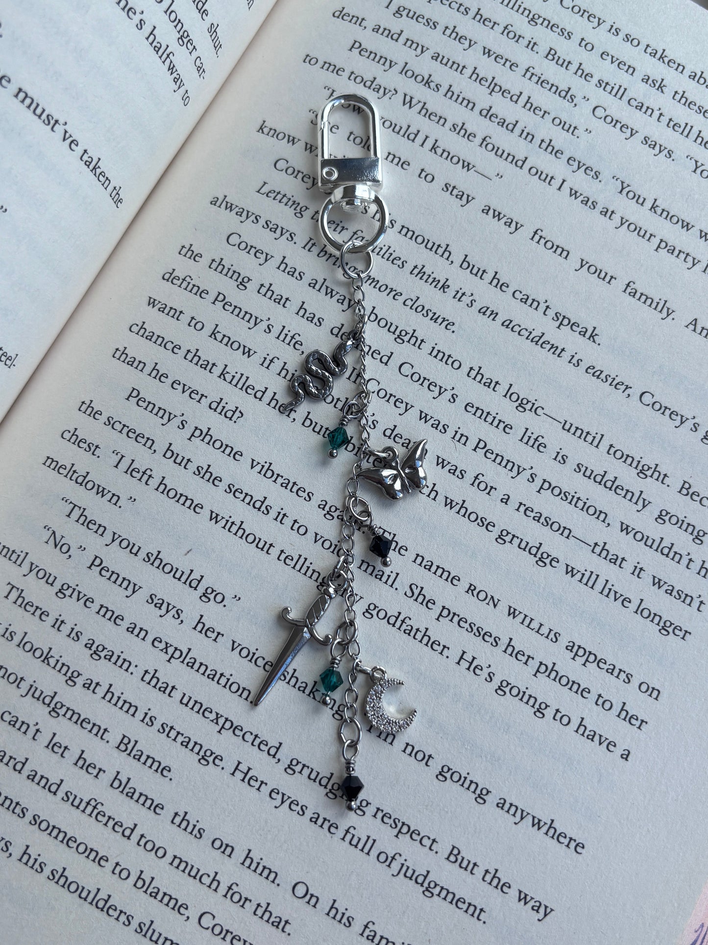 Slytherin inspired Kindle Charm and Accessory in Silver