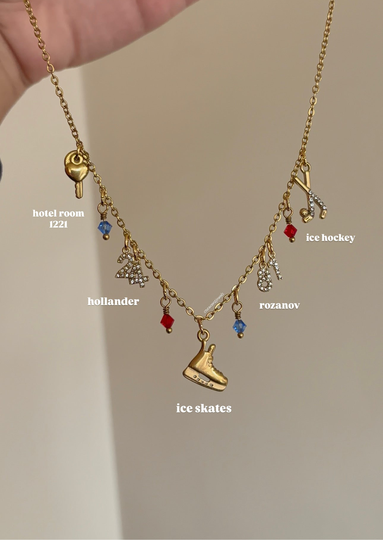Heated Rivalry inspired Charm Necklace