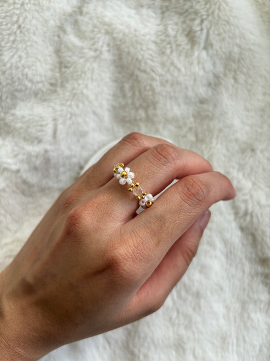 TTPD flower crystal ring