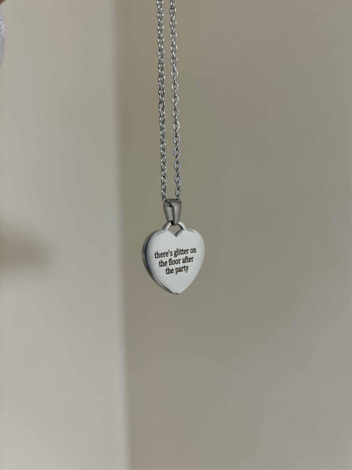 Personalised Eras Tour Heart Charm Necklace