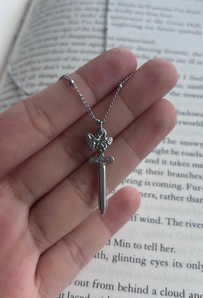 Knight and the Moth Necklace
