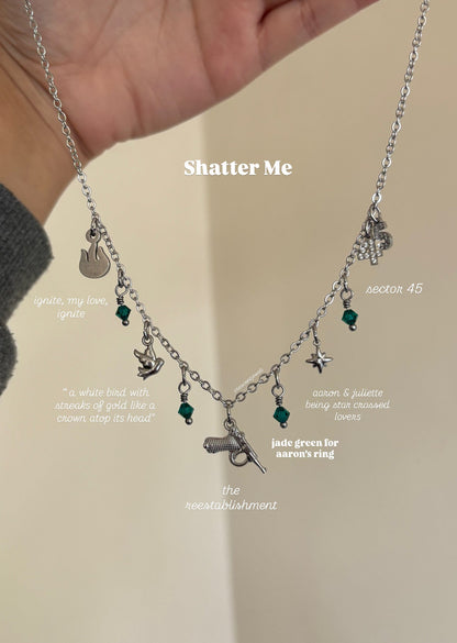 Shatter Me inspired Charm Necklace/Bracelet in Silver
