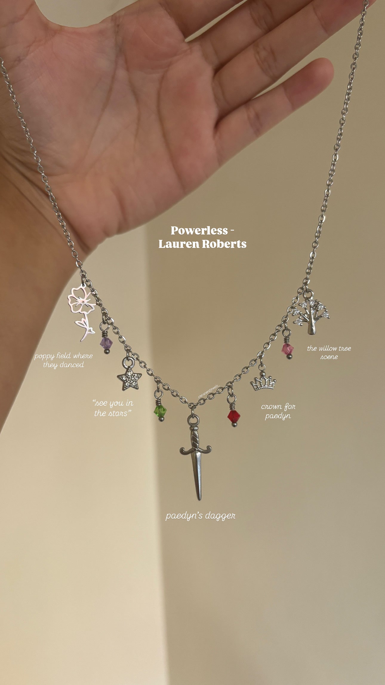 Powerless inspired Charm Necklace