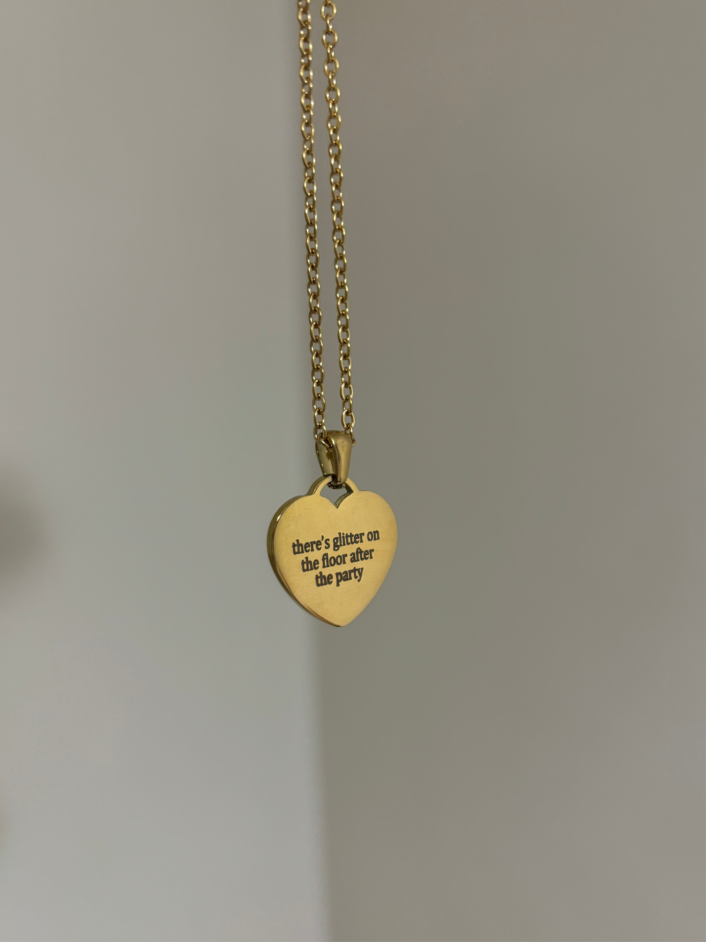 Personalised Eras Tour Heart Charm Necklace