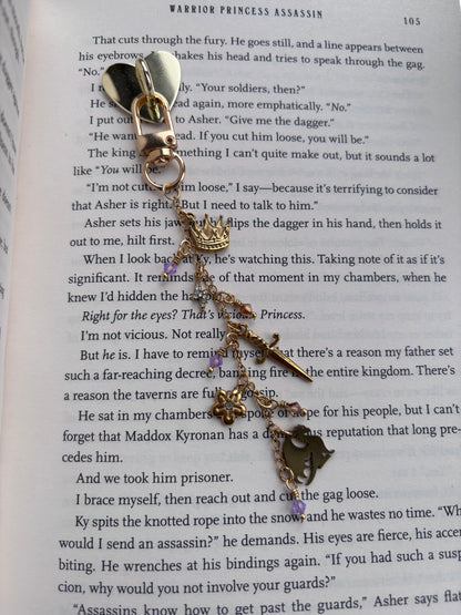 Fourth Wing inspired Kindle Charm and Accessory in Gold
