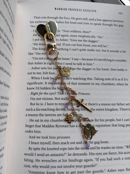 Fourth Wing inspired Kindle Charm and Accessory in Gold