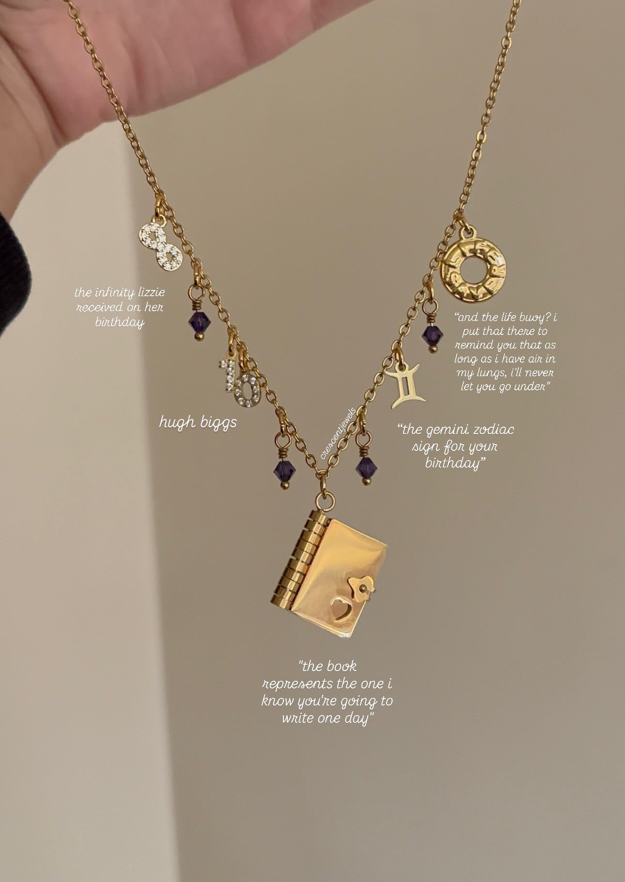Lizzie Young inspired Charm Necklace