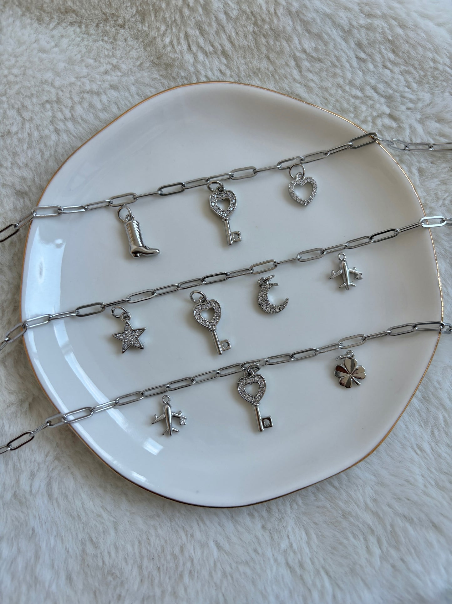 Build Your Own Eras Charm Necklace *SILVER PAPERCLIP CHAIN ONLY*