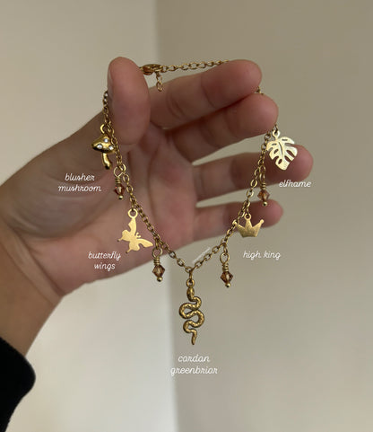 The Cruel Prince - Elfhame inspired Charm Bracelet