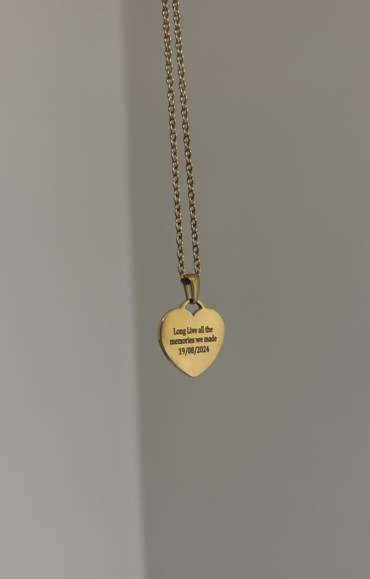 Personalised Eras Tour Heart Charm Necklace