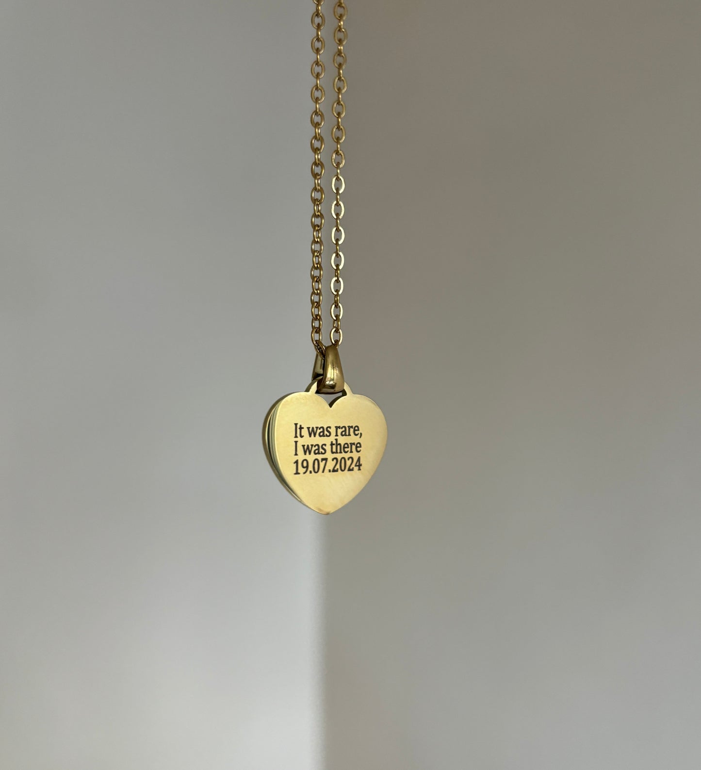 Personalised Eras Tour Heart Charm Necklace