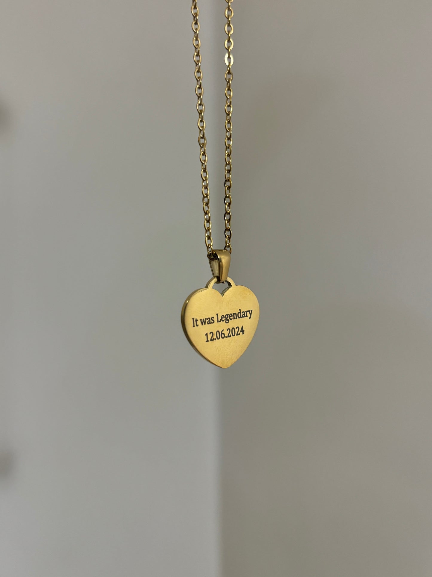 Personalised Engraved Heart Necklace