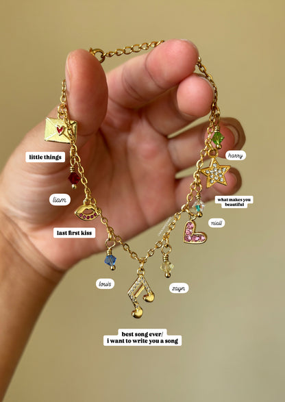 One Direction inspired Charm Bracelet
