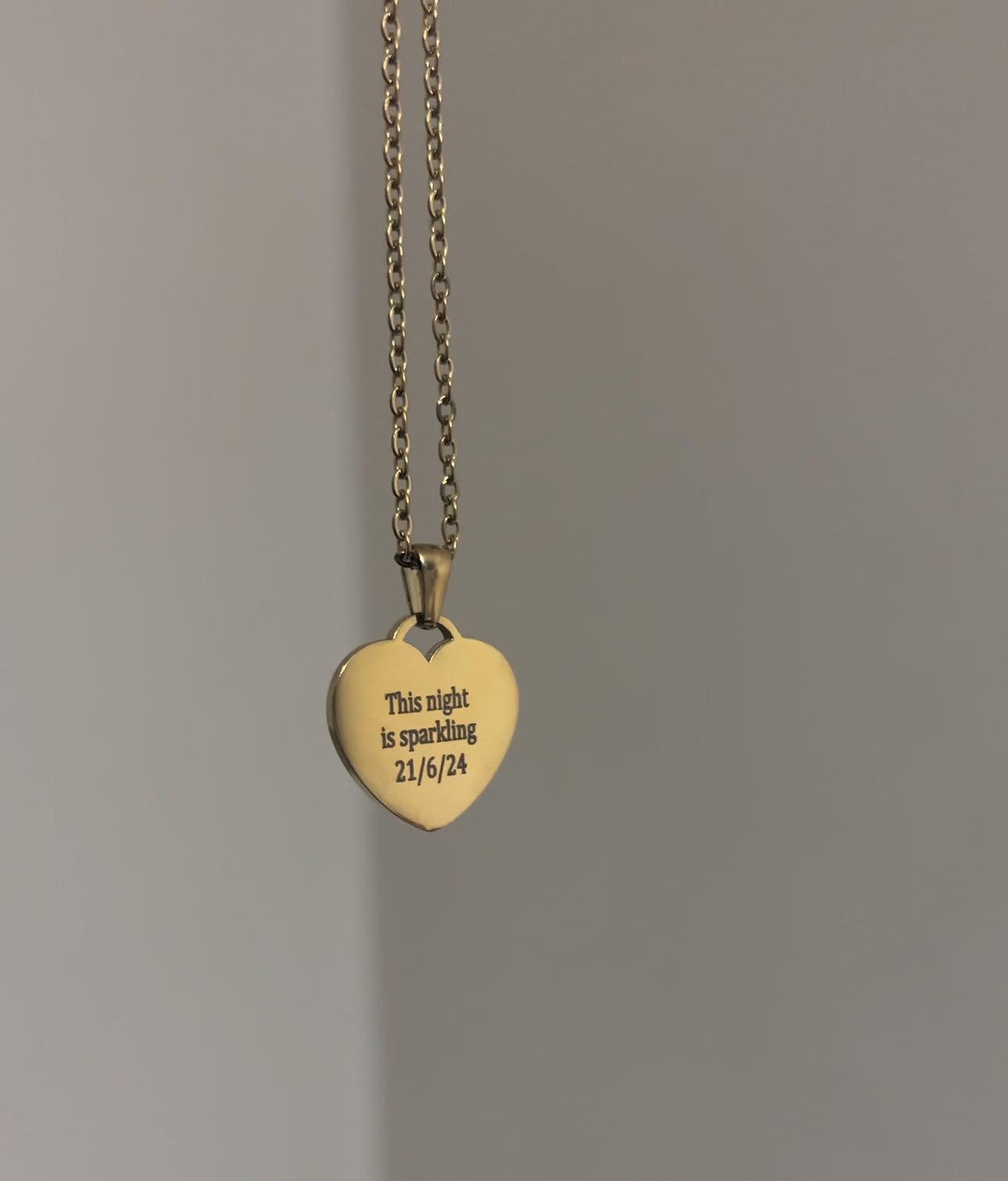 Personalised Eras Tour Heart Charm Necklace