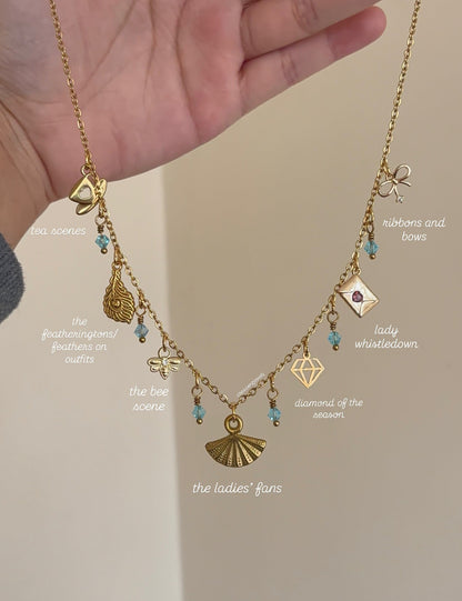 Regency inspired Charm Necklace