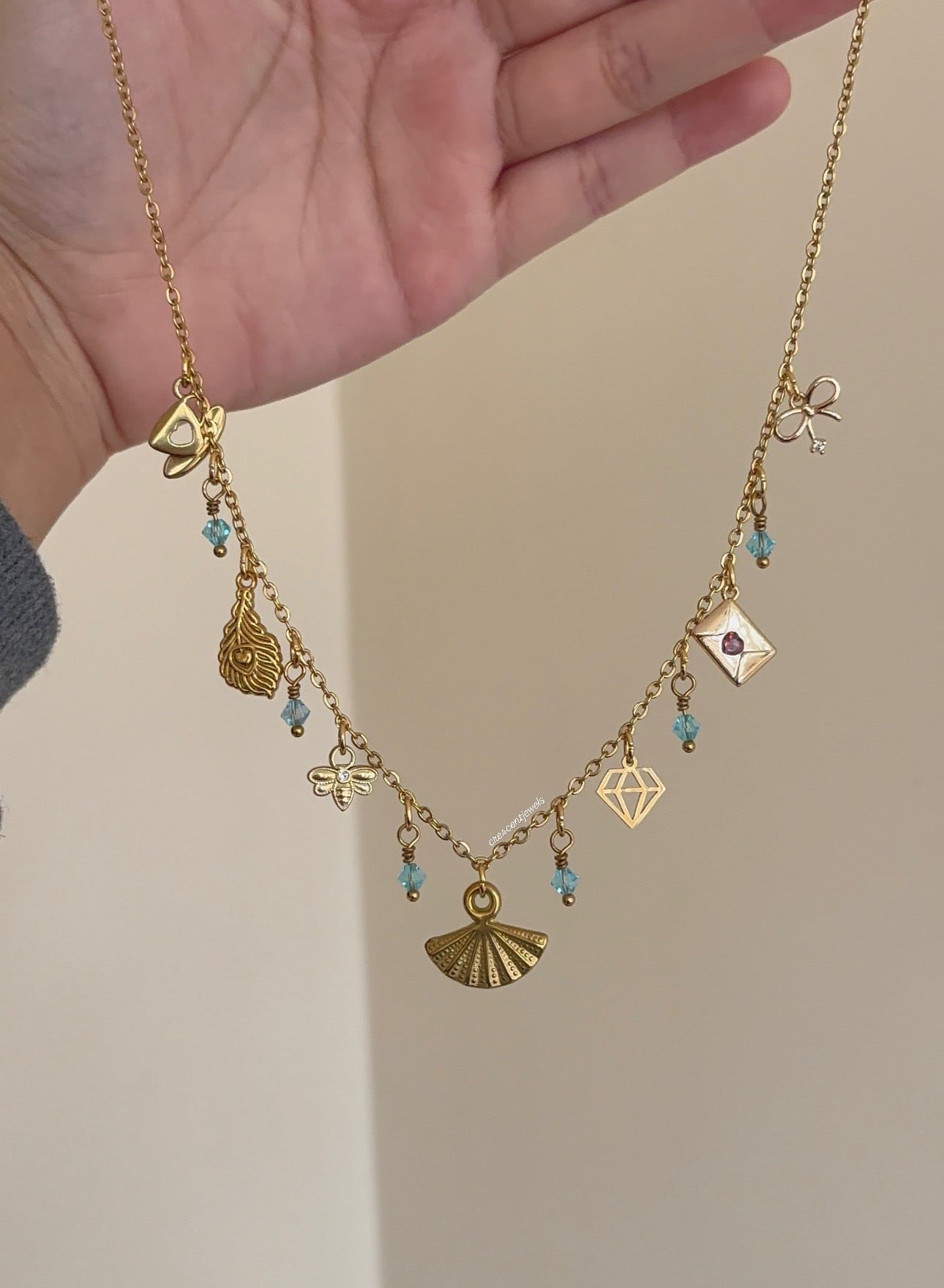 Regency inspired Charm Necklace