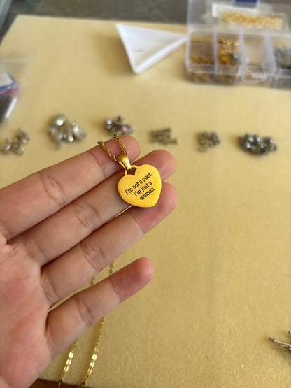 Personalised Engraved Heart Necklace