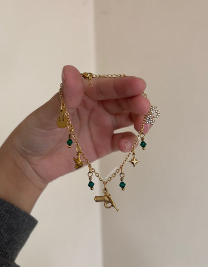 Shatter Me inspired Charm Bracelet in Gold
