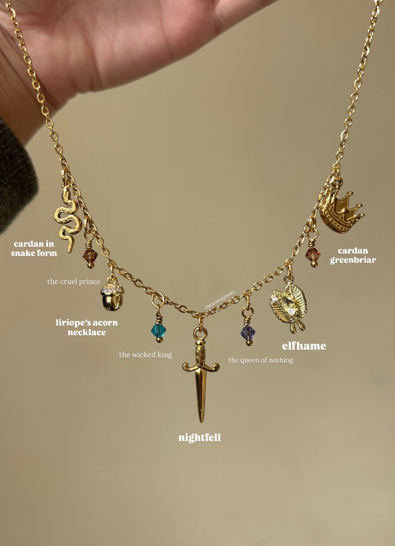 The Cruel Prince inspired Charm Necklace